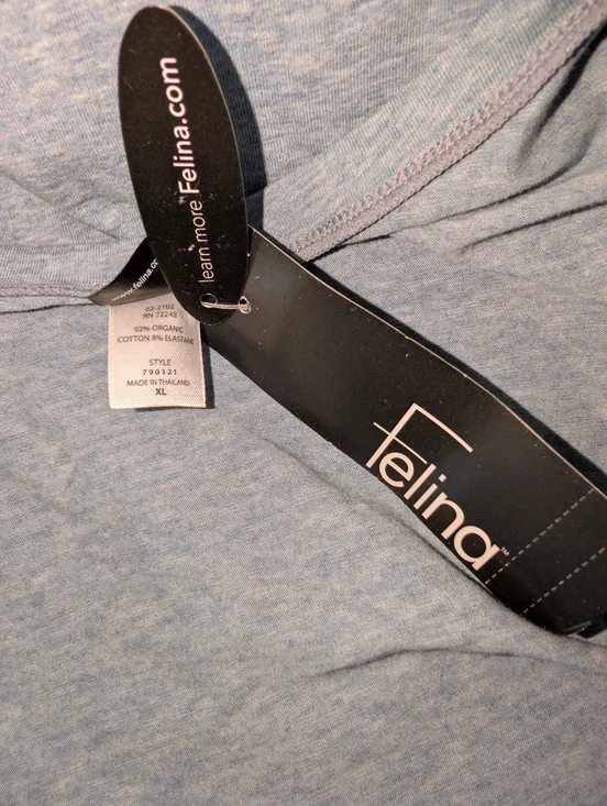 NWT Felina Soft Organic Cotton Lounge Wear Stretch Scoop Neck Tee Size XL - Picture 6 of 10